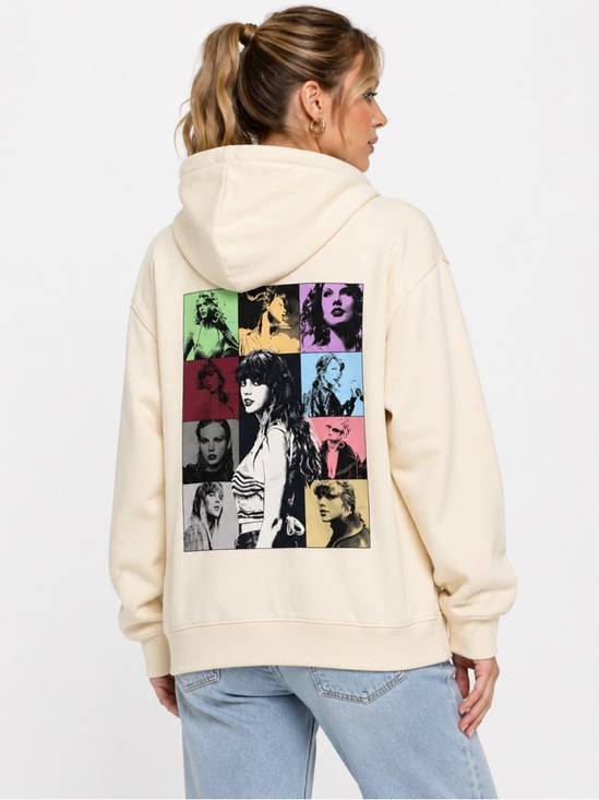 Taylor Swift Tops - Taylor Swift The Eras Tour Beige Hoodie Medium Official Concert Merch NEW!!